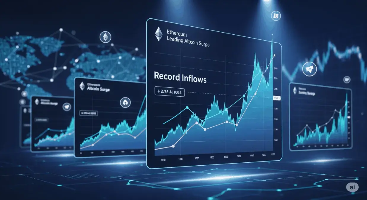 Digital Assets See Record Inflows as Ethereum Leads Altcoin Surge