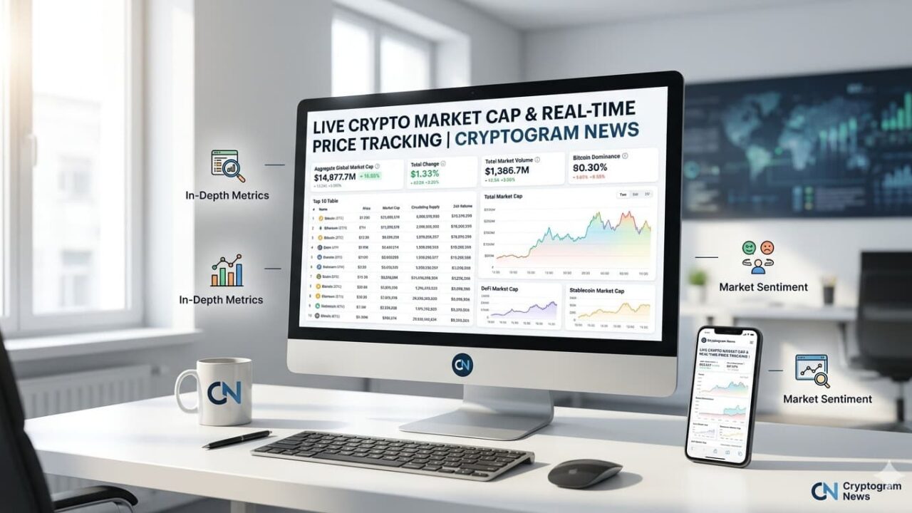 Crypto market capitalization and prices